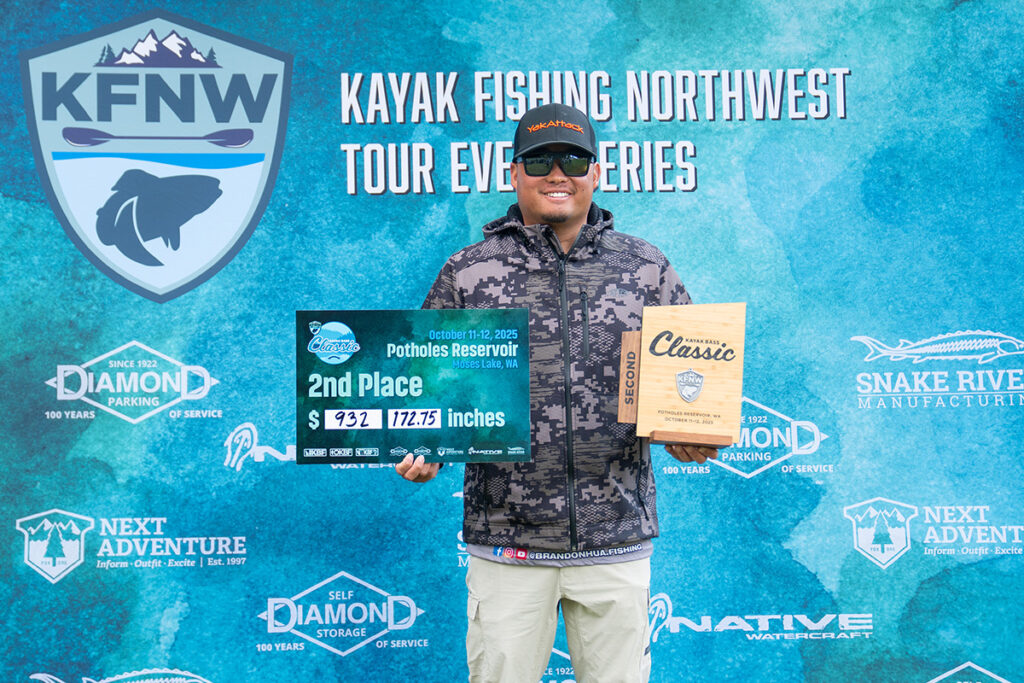 2nd – Brandon Hua (Hillsboro, OR) – 172.75" (18.75" kicker) – $932